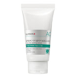ProtoClinical k-beauty ILLIYOON Cica Acne Clear Peeling Scrub 200g shown as a single mint scrub tube centered upright on a white background