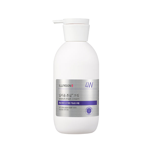 ProtoClinical k-beauty ILLIYOON Stretch Mark Cream 330ml product packaging on a light neutral background.