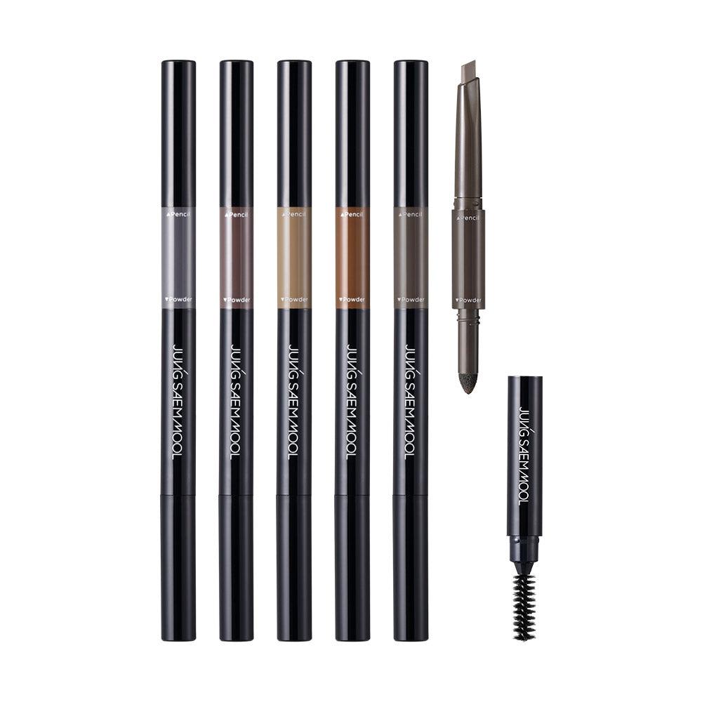 ProtoClinical k-beauty JUNGSAEMMOOL Artist Brow Shader 0.18g soft taupe square beauty graphic on a white background.