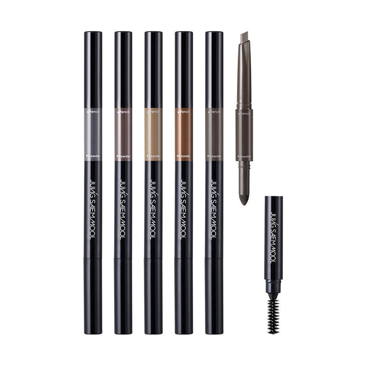 ProtoClinical k-beauty JUNGSAEMMOOL Artist Brow Shader 0.18g soft taupe square beauty graphic on a white background.
