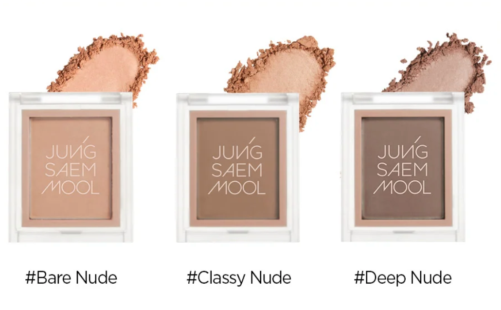ProtoClinical k-beauty JUNGSAEMMOOL Colorpiece Eye Blender Nude 2.4g product packaging on a clean background.