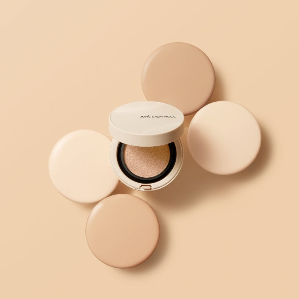 JUNGSAEMMOOL Skin Nuder Cover Layer Cushion (+refill) 14gx2 SPF50+ / PA+++ by ProtoClinical shown in product packaging on a clean background for a k-beauty makeup routine.