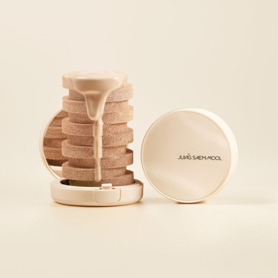 JUNGSAEMMOOL Skin Nuder Cover Layer Cushion (+refill) 14gx2 SPF50+ / PA+++ by ProtoClinical shown in product packaging on a clean background for a k-beauty makeup routine.