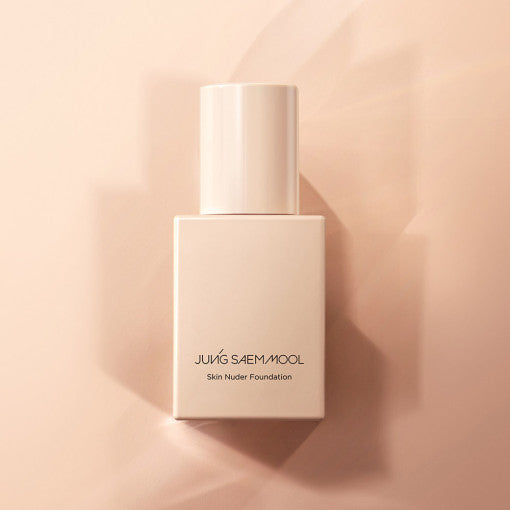 JUNGSAEMMOOL Skin Nuder Foundation 30ml SPF50+ / PA++++ by ProtoClinical shown in product packaging for a k-beauty makeup routine.