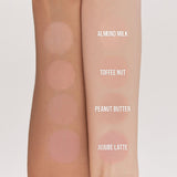 ProtoClinical k-beauty dasique Blending Mood Cheek - 10 Muted Nuts single square blush palette with muted peach and brown pans on a light background