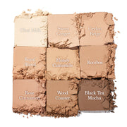 ProtoClinical k-beauty dasique Eyeshadow Palette - 12 Warm Blending shown in warm beige and peach shades on a white background.