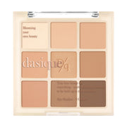 ProtoClinical k-beauty dasique Eyeshadow Palette - 12 Warm Blending open eyeshadow palette with multiple soft peach and beige pans on a white background
