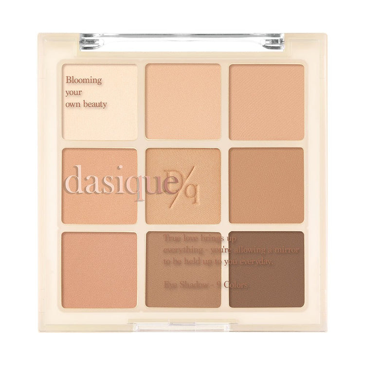 ProtoClinical k-beauty dasique Eyeshadow Palette - 12 Warm Blending shown in soft peach and beige tones on a white background.