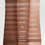 ProtoClinical k-beauty dasique Eyeshadow Palette - 12 Warm Blending shown in deep brown and caramel tones on a white background.