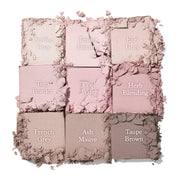 ProtoClinical k-beauty dasique Eyeshadow Palette - 13 Cool Blending shown in soft mauve and beige tones on a white background.