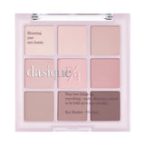 ProtoClinical k-beauty dasique Eyeshadow Palette - 13 Cool Blending shown in cool pink and lavender tones on a white background.