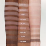 ProtoClinical k-beauty dasique Eyeshadow Palette - 13 Cool Blending shown in deep cocoa and rosy beige tones on a white background.