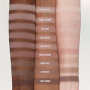 ProtoClinical k-beauty dasique Eyeshadow Palette - 13 Cool Blending shown in deep cocoa and rosy beige tones on a white background.