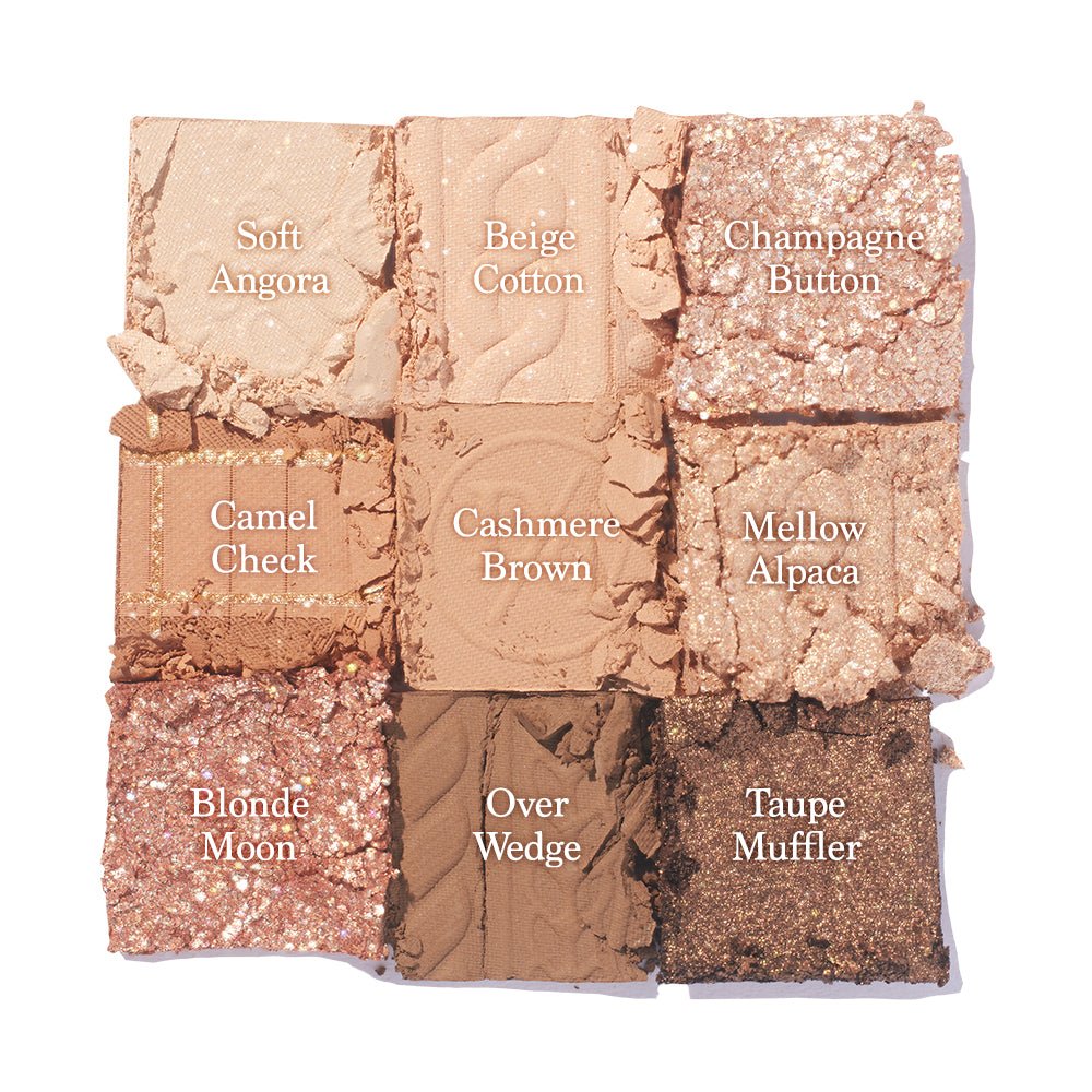 ProtoClinical k-beauty dasique Eyeshadow Palette - 15 Beige Knit shown in soft neutral beige tones on a white background.