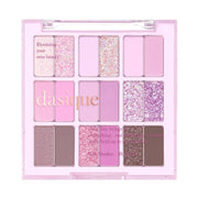 ProtoClinical k-beauty dasique Eyeshadow Palette - 18 Berry Smoothie shown open in berry-toned shades on a light background.