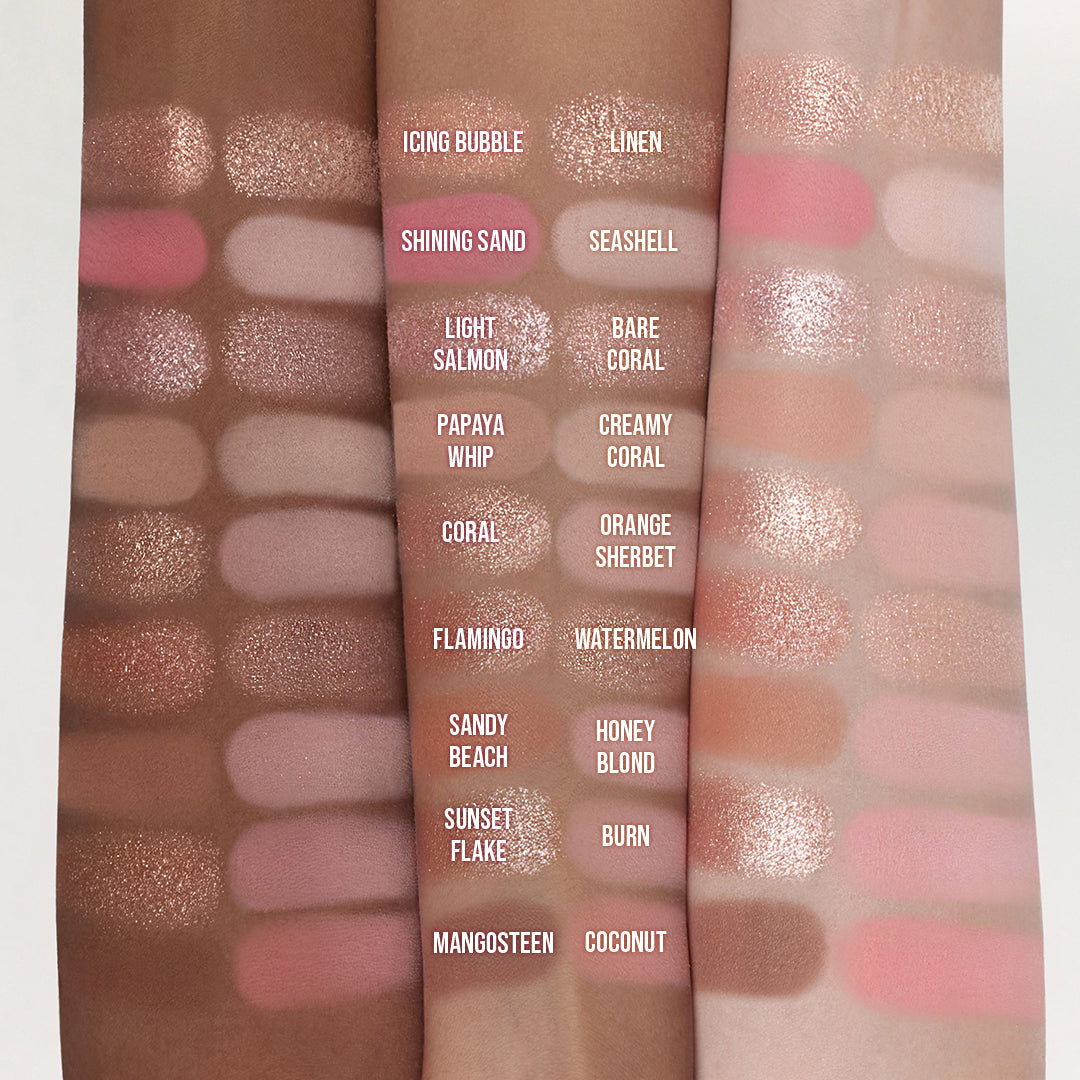 ProtoClinical k-beauty warm brown cosmetic palette silhouette on a light background.