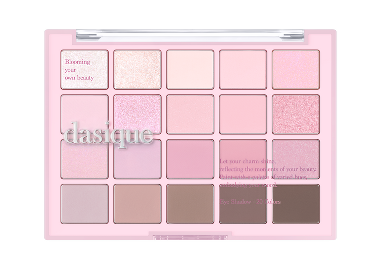 ProtoClinical k-beauty pink cosmetic palette silhouette with pale edges on a light background.