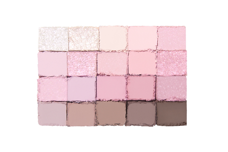 ProtoClinical k-beauty soft pink cosmetic palette silhouette on a light background.