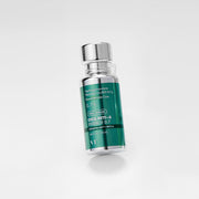 ProtoClinical k-beauty sage green beauty product silhouette with soft pink side tones on a light background.
