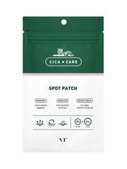 ProtoClinical k-beauty VT Cica Spot Patch 48pcs square spot patch detail graphic with pale green and white panels