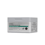 ProtoClinical k-beauty VT Cica-Exosome Moisture Mask 350g 20ea square mask detail graphic with pale green and white panels