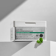 ProtoClinical k-beauty VT Cica-Exosome Moisture Mask 350g 20ea square mask package graphic with green and white packaging tones