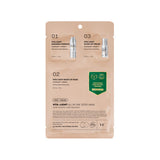 ProtoClinical k-beauty VT Vita-Light All In One 3step Mask 1.5g+24g+1.5g shown as a single warm beige vertical package centered on a white background with pale blue side panels