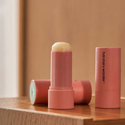 ProtoClinical k-beauty warm tan and terracotta beauty graphic on a light background.