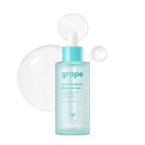 ProtoClinical k-beauty [THANK YOU FARMER] Grape Aqua Hyaluron Biome Serum 50ml shown as a single centered upright product package with soft pink-beige and pale blue tones on a light background.