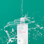 ProtoClinical k-beauty turquoise beauty bottle silhouette with a pale center on a teal background.
