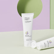 ProtoClinical k-beauty soft pink and green beauty graphic with a muted gray center on a light background.