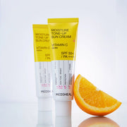 ProtoClinical k-beauty MEDIHEAL MEDIHEAL Moisture Tone-Up Sun Cream Vitamin C 50ml (SPF 50+, PA++++) single tone-up sun cream package with visible product labeling on a clean white background
