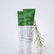 ProtoClinical k-beauty MEDIHEAL Moisture Calming Sun Cream Tea Tree 50ml (SPF 50+, PA++++) shown in a clean studio packshot with single product packaging on a white background