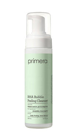 ProtoClinical k-beauty primera BHA Bubble Peeling Cleanser single upright pale green cleanser tube centered on a white background.