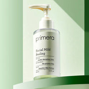 ProtoClinical k-beauty primera Facial Mild Peeling 150ml shown as a single upright beige package centered on a white background with soft green side panels