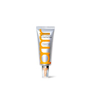 ProtoClinical k-beauty pale olive beauty bottle silhouette centered between soft pink side bands on a white background.