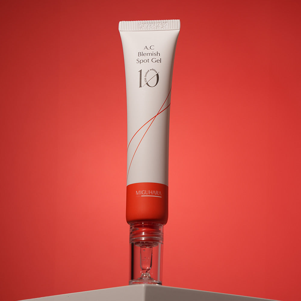 ProtoClinical k-beauty deep red beauty product detail with brighter coral center tones.
