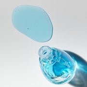 ProtoClinical k-beauty aqua beauty product silhouette with a soft beige upper band on a light background.