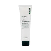 ProtoClinical k-beauty MIGUHARA Daily Scalp Treatment 200ml single light gray bottle silhouette centered on a pale background with faint mint side accents