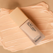 ProtoClinical k-beauty warm peach beauty product detail on a soft peach background.