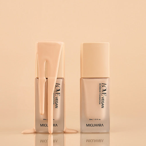 ProtoClinical k-beauty warm beige beauty product detail with vertical bands on a light background.