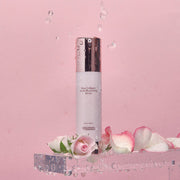 ProtoClinical k-beauty soft pink beauty product silhouette on a warm pink background.