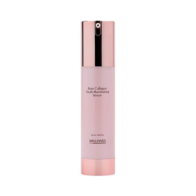 ProtoClinical k-beauty pale mauve beauty product silhouette with soft aqua side accents on a light background.