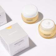 ProtoClinical k-beauty warm beige beauty product detail on an off-white background.