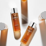 ProtoClinical k-beauty peach beauty product silhouette on a light background.