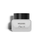 ProtoClinical k-beauty MIGUHARA Vegan Ampoule-infused Gel Cream 50ml warm gray product silhouette with soft beige side accents on a light background