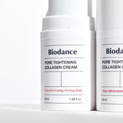 ProtoClinical k-beauty white beauty packaging with three soft gray vertical forms on a clean background.