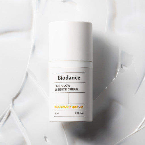 BIODANCE: Skin Glow Essence Cream (50ml) by ProtoClinical displayed in a simple cream packshot on a clean white background, highlighting the branded packaging for a k-beauty skincare routine.
