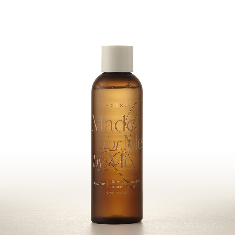 AXIS-Y Biome Comforting Infused Toner 200ml by ProtoClinical shown in a front-facing toner product packshot on a clean background, highlighting the branded bottle for a k-beauty skincare routine.