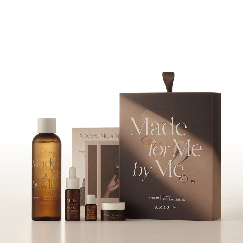 AXIS-Y Biome Skin Lux Edition by ProtoClinical shown in product packaging for a k-beauty skincare routine.